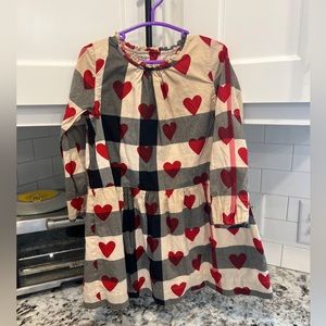Burberry children plaid heart print dress 4y 104cm